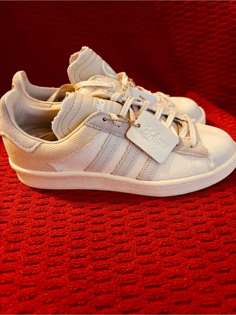 adidas Mens Cream/White Low-Top Sneakers